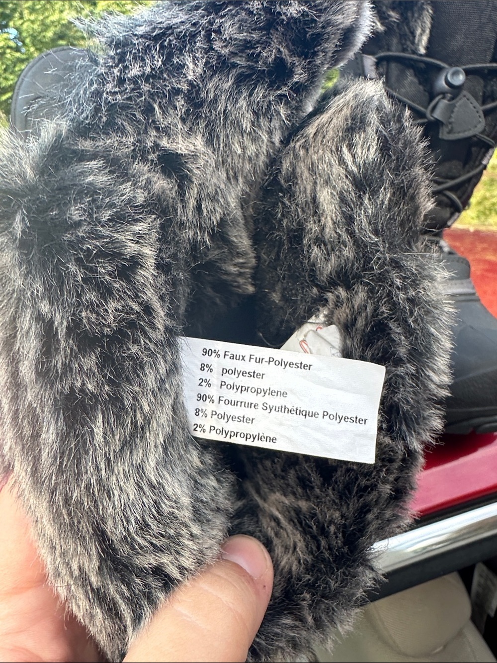 Kamik Black Kids Winter Boot with Faux Fur Cuff - Picture 5 of 6